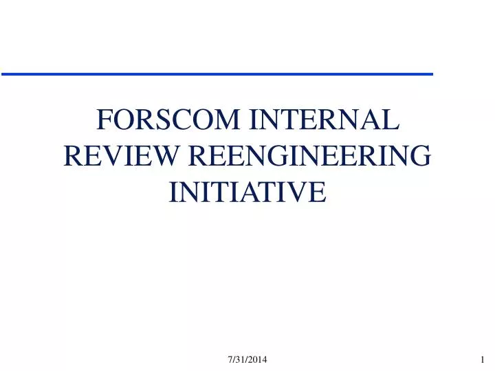 forscom internal review reengineering initiative