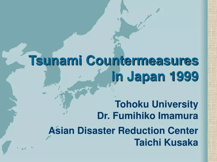 tsunami countermeasures in japan 1999