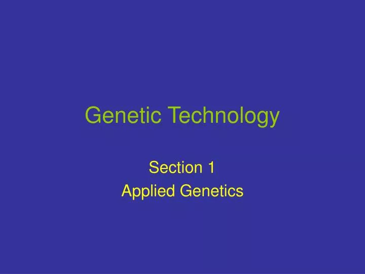 genetic technology