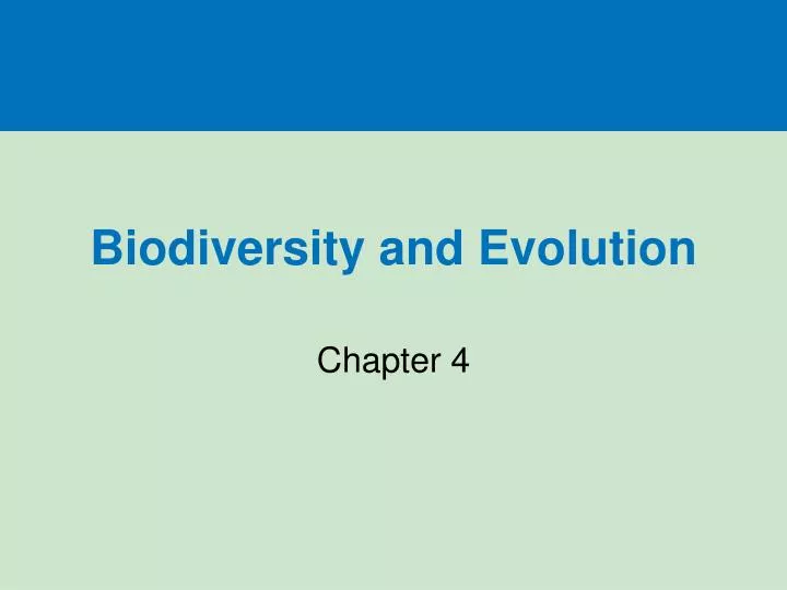 biodiversity and evolution