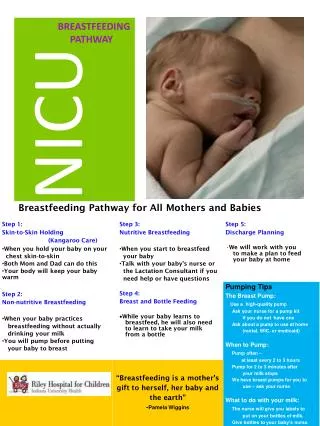 Breastfeeding Pathway for All Mothers and Babies