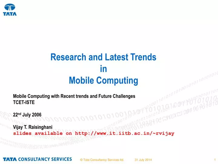 research and latest trends in mobile computing