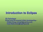 Comprehensive Guide to Eclipse IDE: Installation, Setup, and Usage - slide 1