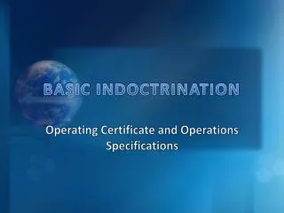 BASIC INDOCTRINATION