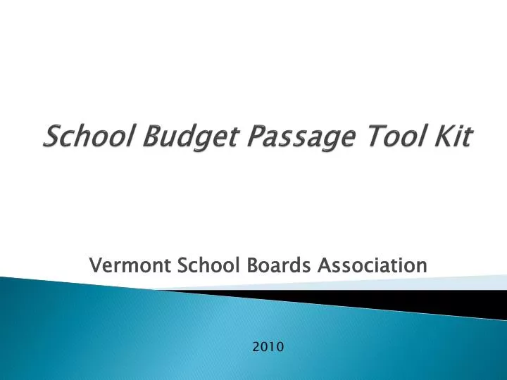 school budget passage tool kit
