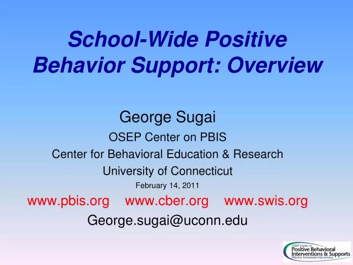 school wide positive behavior support overview