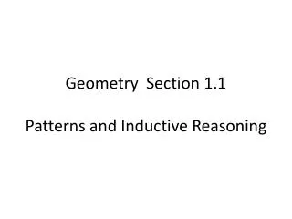 geometry section 1 1 patterns and inductive reasoning