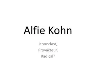 Alfie Kohn