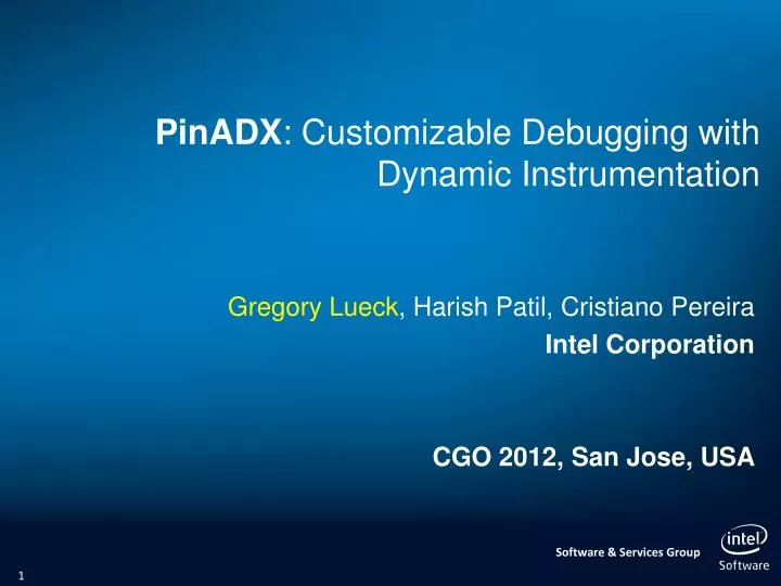 pinadx customizable debugging with dynamic instrumentation