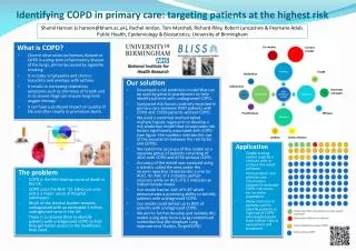 Identifying COPD in primary care: targeting patients at the highest risk