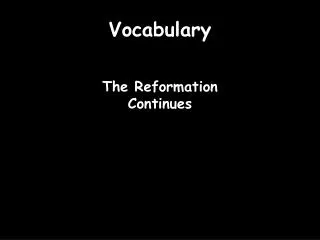 Vocabulary