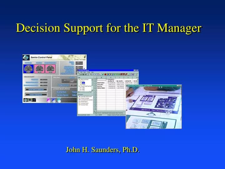 decision support for the it manager