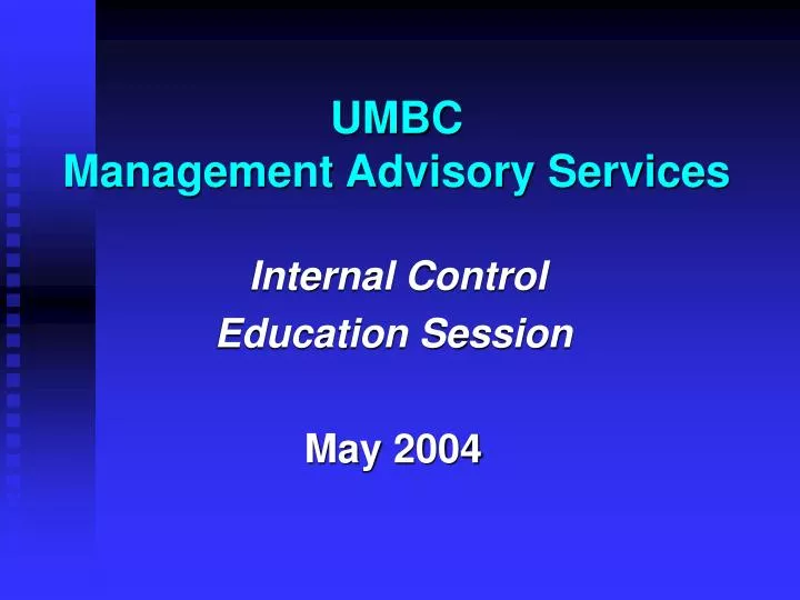 umbc management advisory services