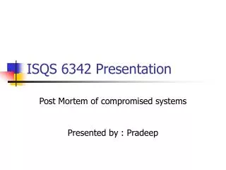 ISQS 6342 Presentation