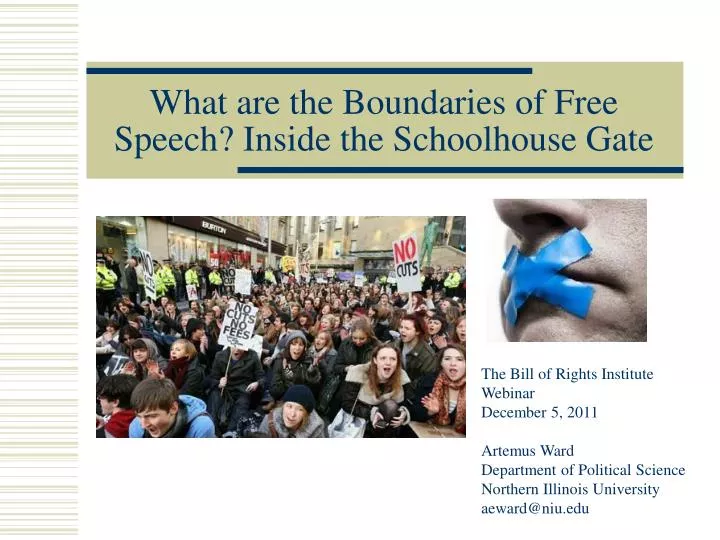 what are the boundaries of free speech inside the schoolhouse gate