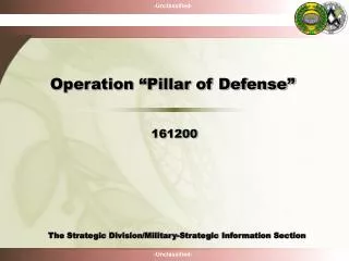 The Strategic Division/Military-Strategic Information Section