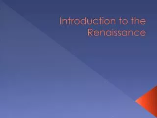 Introduction to the Renaissance