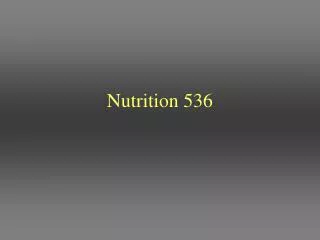 Nutrition 536