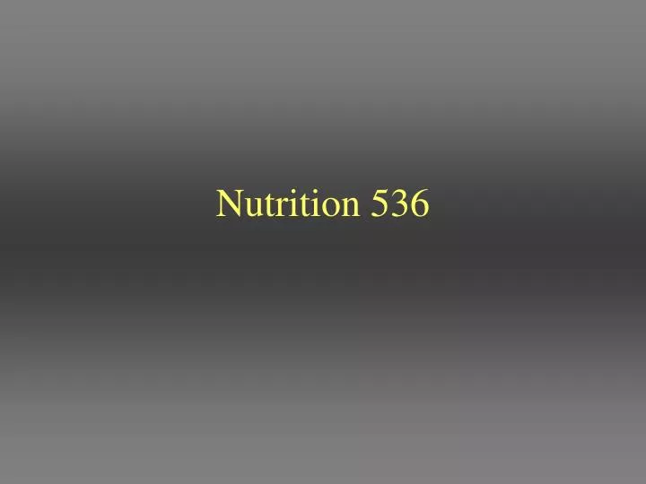 nutrition 536