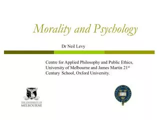 Morality and Psychology