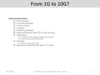 From 1G to 10G?