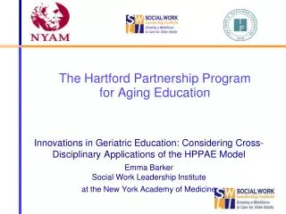 The Hartford Partnership Program for Aging Education