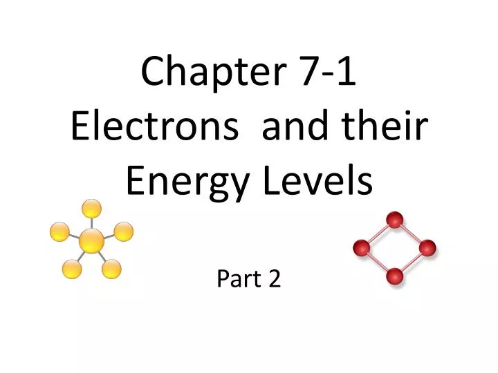chapter 7 1 electrons and their energy levels part 2