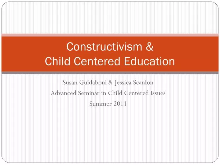 constructivism child centered education