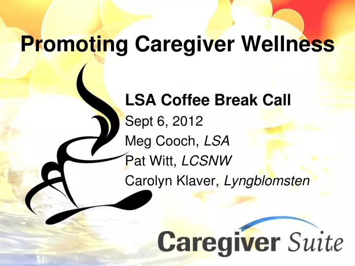 promoting caregiver wellness