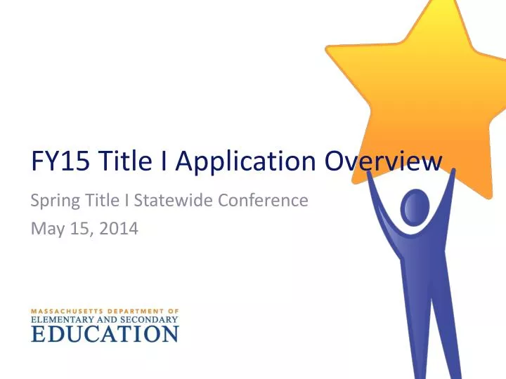 fy15 title i application overview