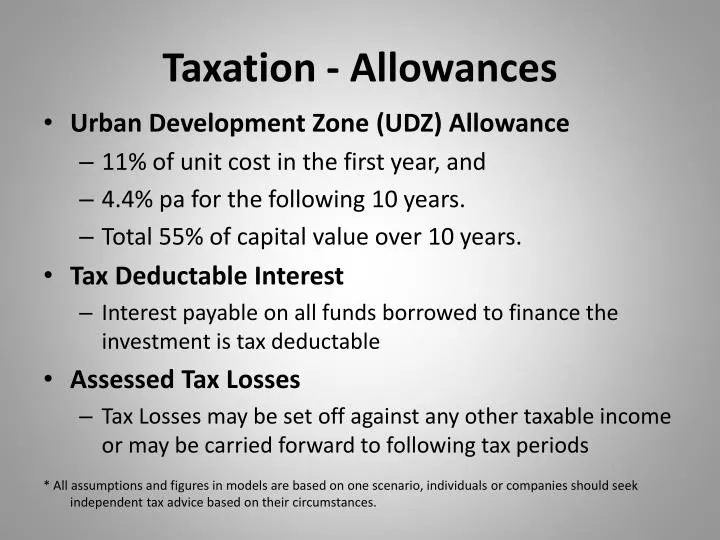 taxation allowances