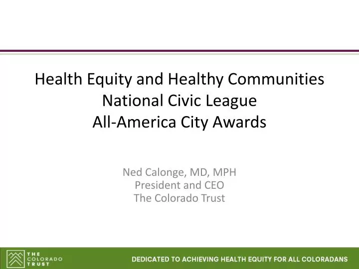 health equity and healthy communities national civic league all america city awards
