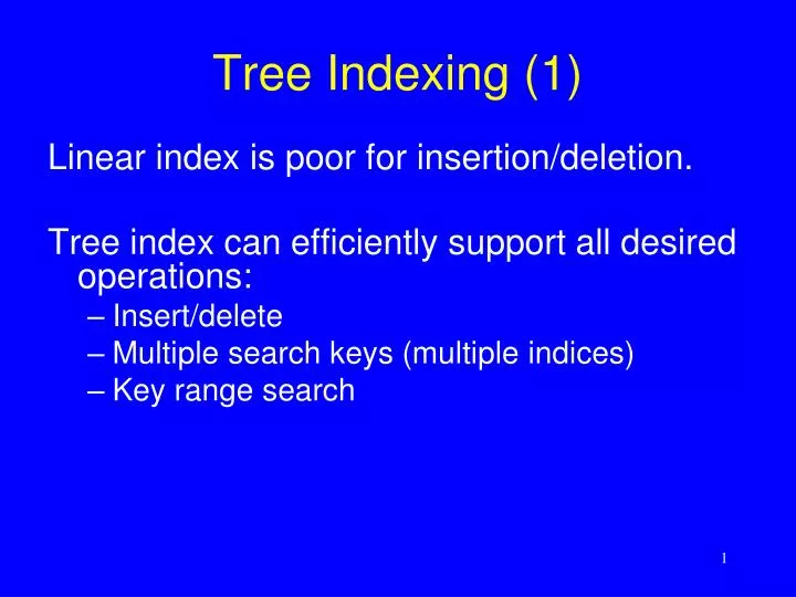 tree indexing 1