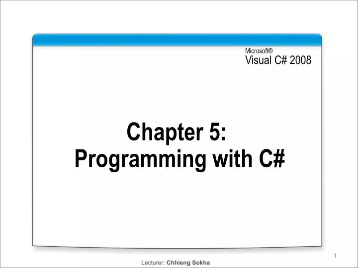 chapter 5 programming with c