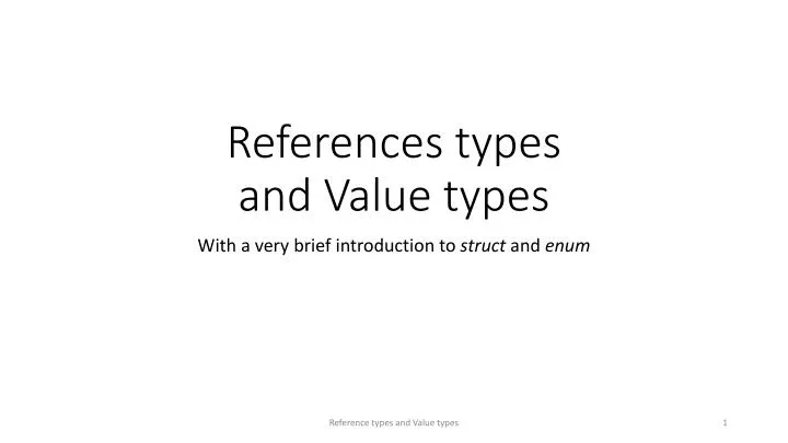 references types and value types