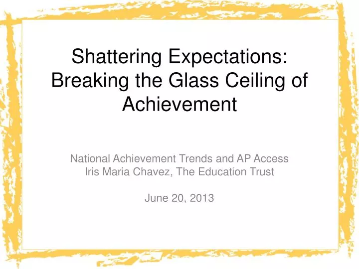 shattering expectations breaking the glass ceiling of achievement