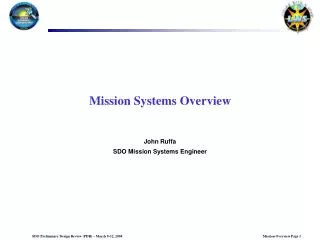 Mission Systems Overview