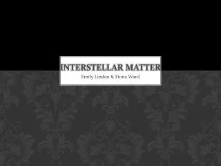 Interstellar Matter