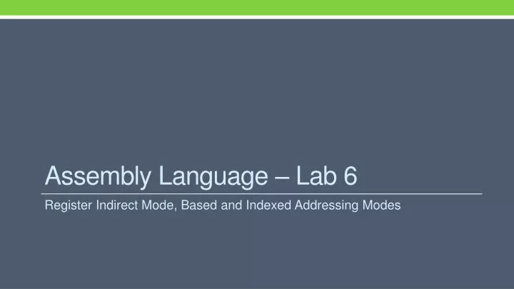 assembly language lab 6
