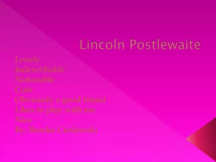 lincoln postlewaite