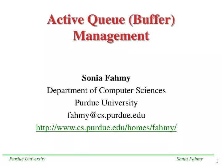 active queue buffer management