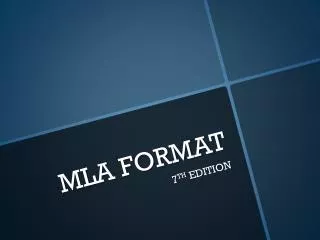 mla format