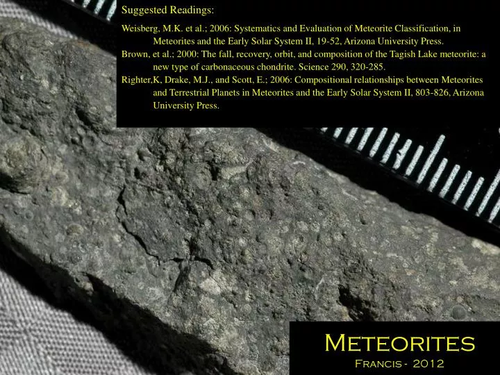 meteorites francis 2012
