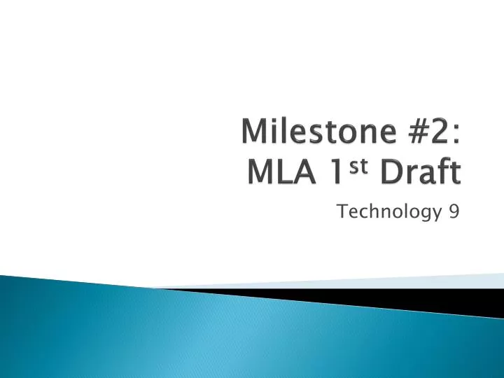 milestone 2 mla 1 st draft