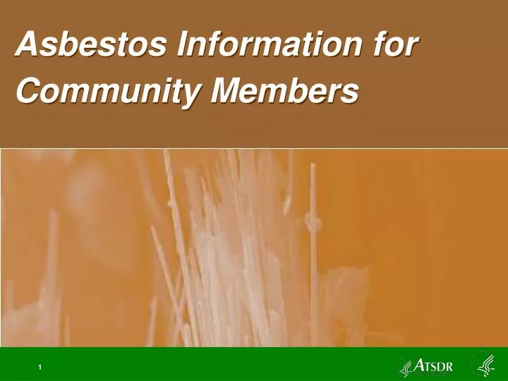asbestos information for community members