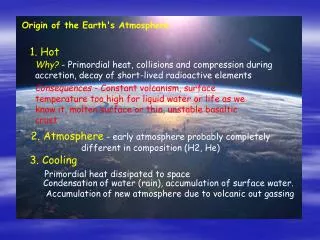 Origin of the Earth's Atmosphere