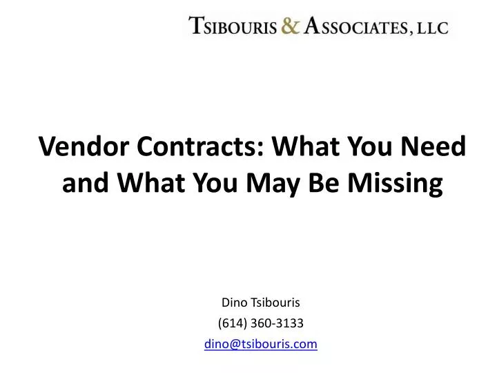 vendor contracts what you need and what you may be missing