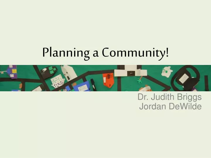 planning a community
