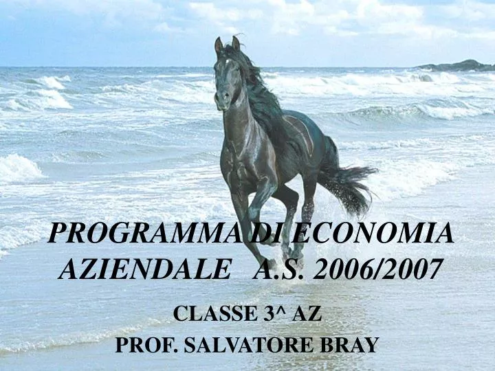 programma di economia aziendale a s 2006 2007