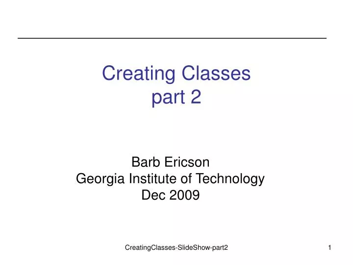 creating classes part 2